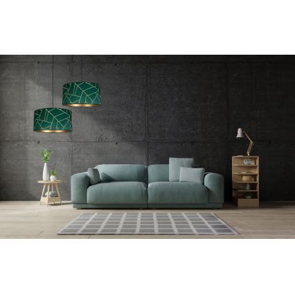 Pakabinamas sietynas RELLA 1xE27/60W/230V žalias/aukso