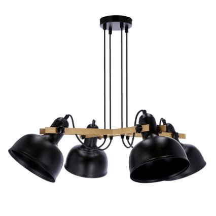 Pakabinamas sietynas RENO 4xE27/40W/230V juodas/rudas