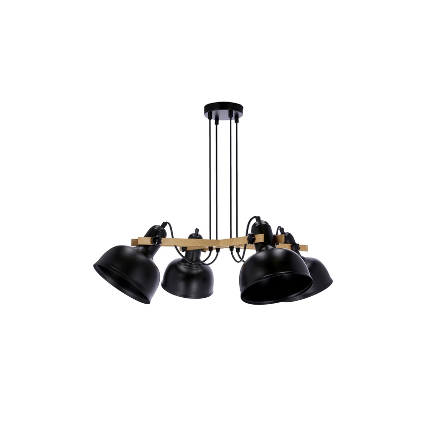 Pakabinamas sietynas RENO 4xE27/40W/230V juodas/rudas