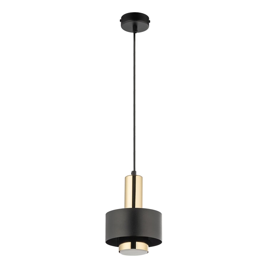 Pakabinamas sietynas RIF LUX 1xGX53/12W/230V diametras 15 cm juoda/auksas