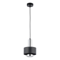 Pakabinamas sietynas RIF LUX 1xGX53/12W/230V diametras 15 cm juoda/blizgus chromas