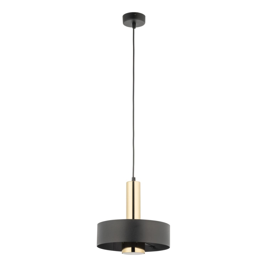 Pakabinamas sietynas RIF LUX 1xGX53/12W/230V diametras 25 cm juoda/auksas