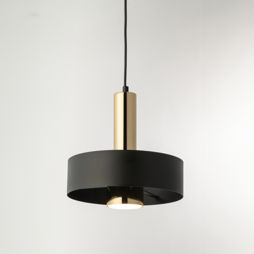 Pakabinamas sietynas RIF LUX 1xGX53/12W/230V diametras 25 cm juoda/auksas