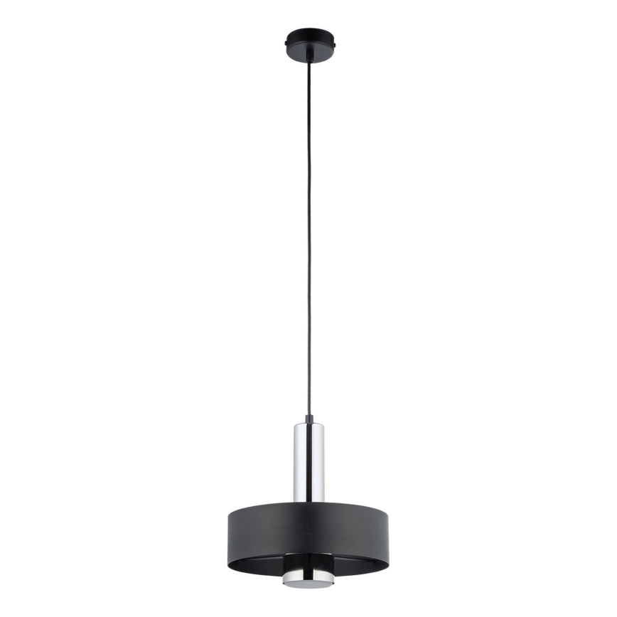 Pakabinamas sietynas RIF LUX 1xGX53/12W/230V diametras 25 cm juoda/blizgus chromas