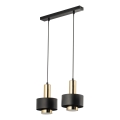 Pakabinamas sietynas RIF LUX 2xGX53/12W/230V juoda/auksas