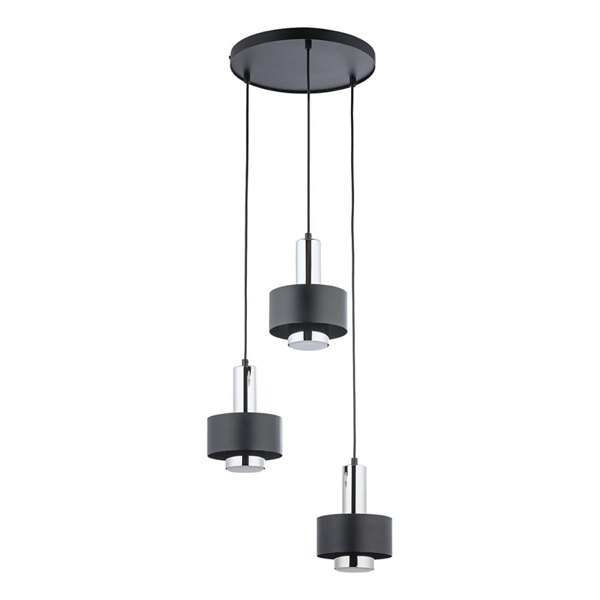 Pakabinamas sietynas RIF LUX 3xGX53/12W/230V diametras 38 cm juoda/blizgus chromas