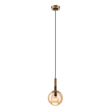 Pakabinamas sietynas ROLLO 1xE14/5W/230V auksas/dūminis smėlio spalva