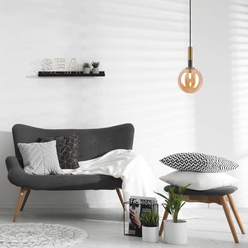 Pakabinamas sietynas ROLLO 1xG9/5W/230V auksas/dūminis smėlio spalva