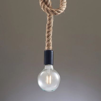 Pakabinamas sietynas ROPE 1xE27/12W/230V