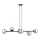 Pakabinamas sietynas ROSSI 6xE14/10W/230V juoda/pilka
