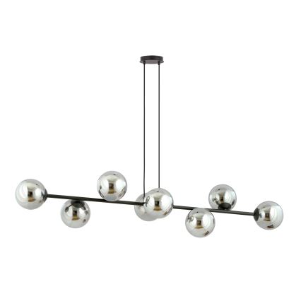 Pakabinamas sietynas ROSSI 8xE14/10W/230V juoda/pilka