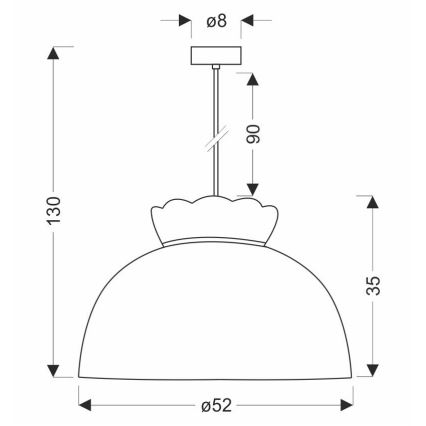Pakabinamas sietynas ROSSINI 1xE27/40W/230V