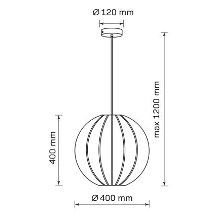 Pakabinamas sietynas SENSAI 1xE27/20W/230V diametras 40 cm balta