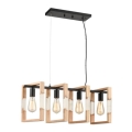 Pakabinamas sietynas SERIES 4xE27/11W/230V medis/juodas