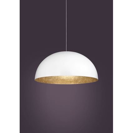 Pakabinamas sietynas SFERA 1xE27/60W/230V d. 35 cm baltas/aukso