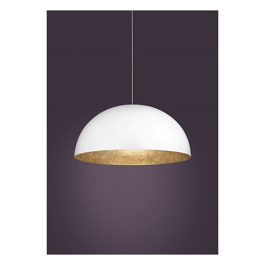 Pakabinamas sietynas SFERA 1xE27/60W/230V d. 35 cm baltas/aukso