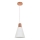 Pakabinamas sietynas SHADE 1xE27/15W/230V varis/baltas
