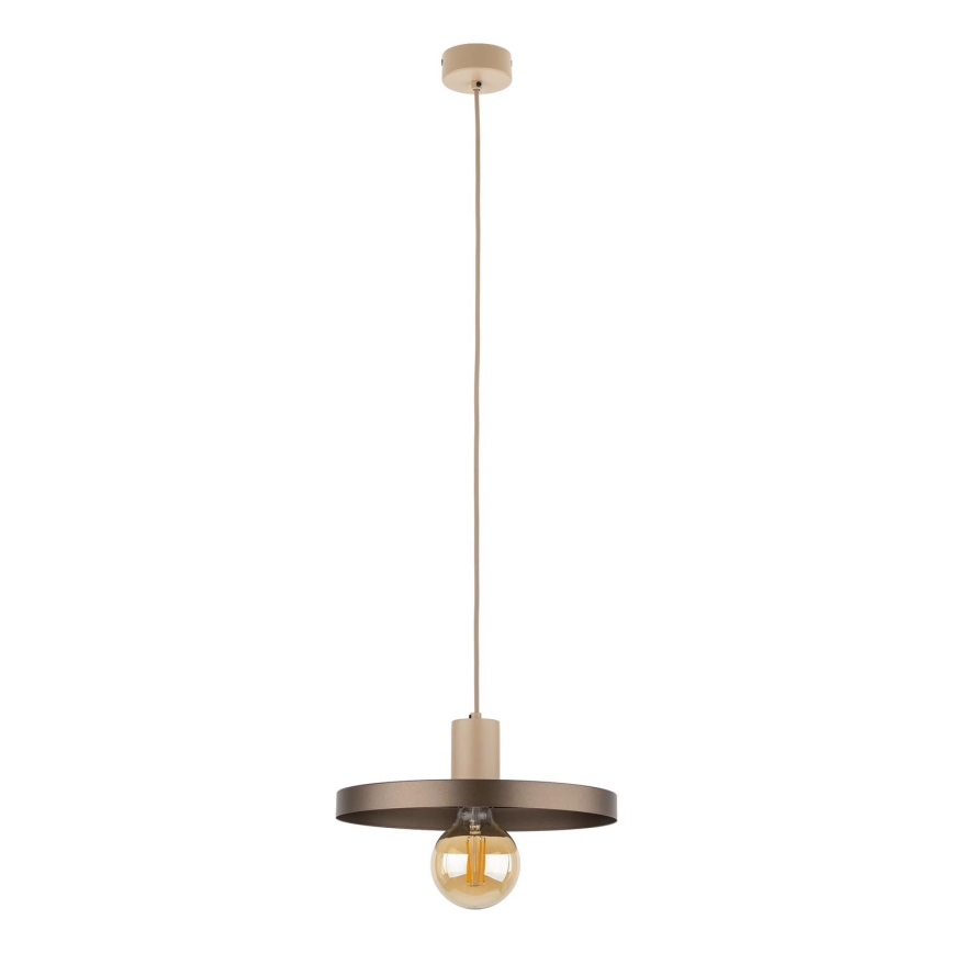 Pakabinamas sietynas SILA 1xE27/15W/230V diametras 30 cm ruda/smėlio spalva