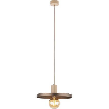 Pakabinamas sietynas SILA 1xE27/15W/230V diametras 30 cm ruda/smėlio spalva