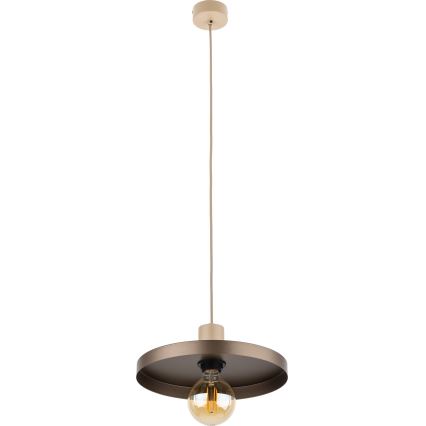 Pakabinamas sietynas SILA 1xE27/15W/230V diametras 30 cm ruda/smėlio spalva