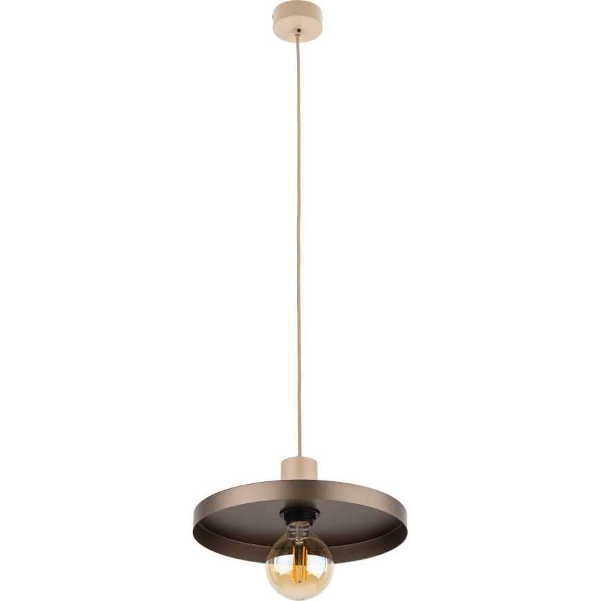 Pakabinamas sietynas SILA 1xE27/15W/230V diametras 30 cm ruda/smėlio spalva
