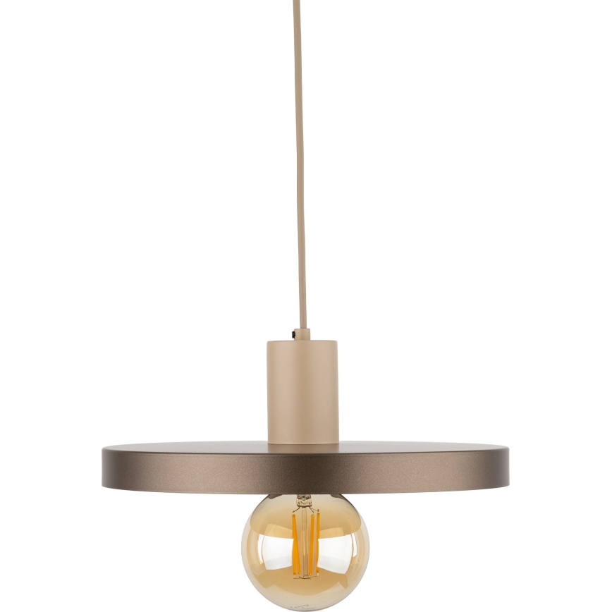 Pakabinamas sietynas SILA 1xE27/15W/230V diametras 30 cm ruda/smėlio spalva