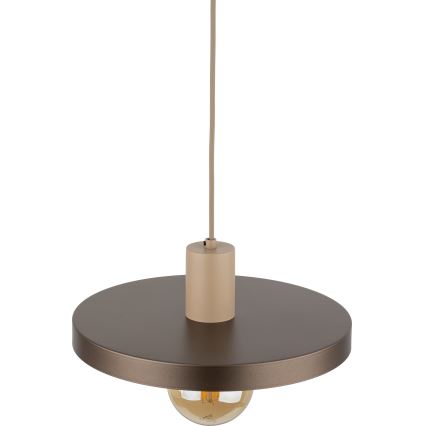 Pakabinamas sietynas SILA 1xE27/15W/230V diametras 30 cm ruda/smėlio spalva