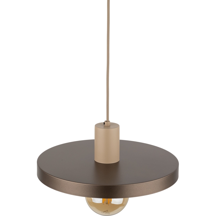Pakabinamas sietynas SILA 1xE27/15W/230V diametras 30 cm ruda/smėlio spalva