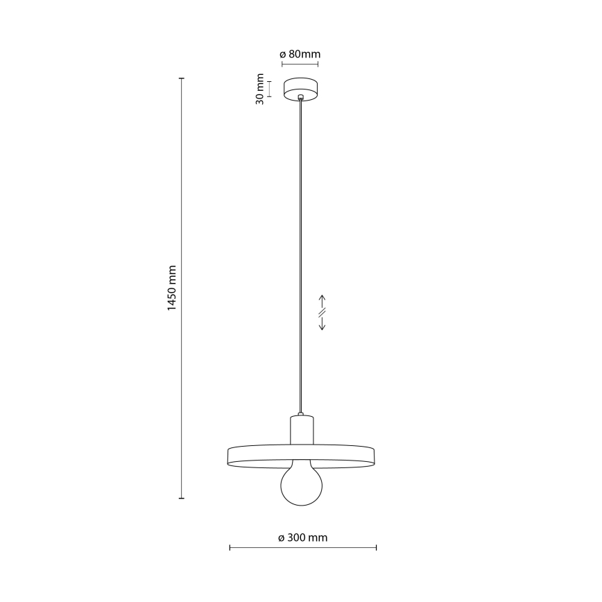 Pakabinamas sietynas SILA 1xE27/15W/230V diametras 30 cm ruda/smėlio spalva