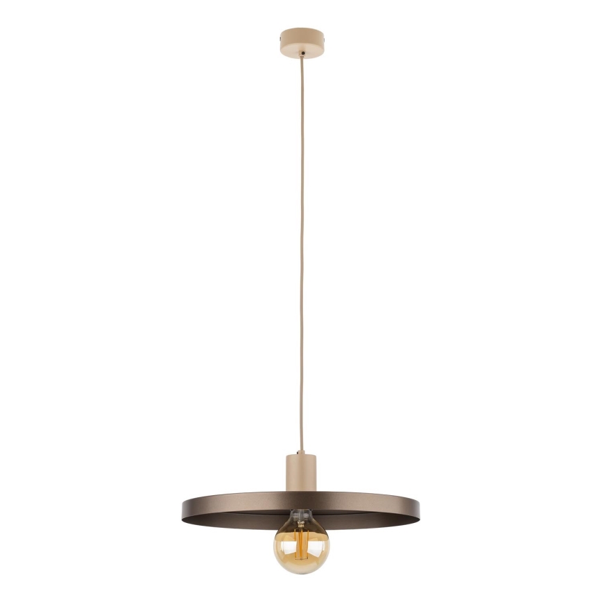 Pakabinamas sietynas SILA 1xE27/15W/230V diametras 40 cm ruda/smėlio spalva
