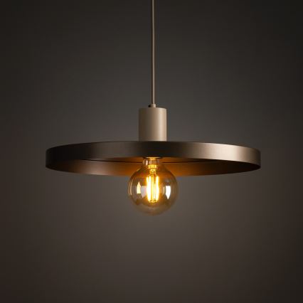 Pakabinamas sietynas SILA 1xE27/15W/230V diametras 40 cm ruda/smėlio spalva