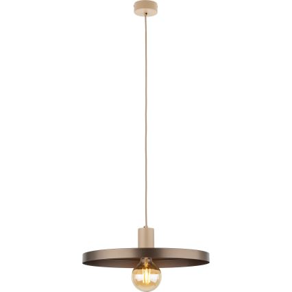 Pakabinamas sietynas SILA 1xE27/15W/230V diametras 40 cm ruda/smėlio spalva