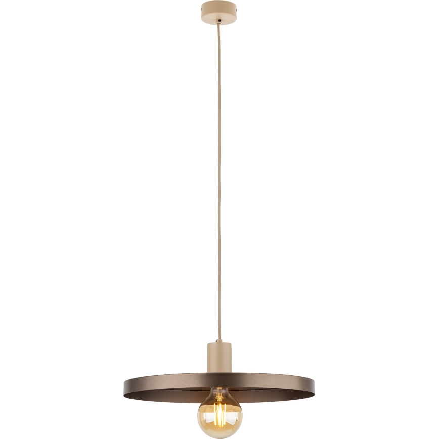 Pakabinamas sietynas SILA 1xE27/15W/230V diametras 40 cm ruda/smėlio spalva
