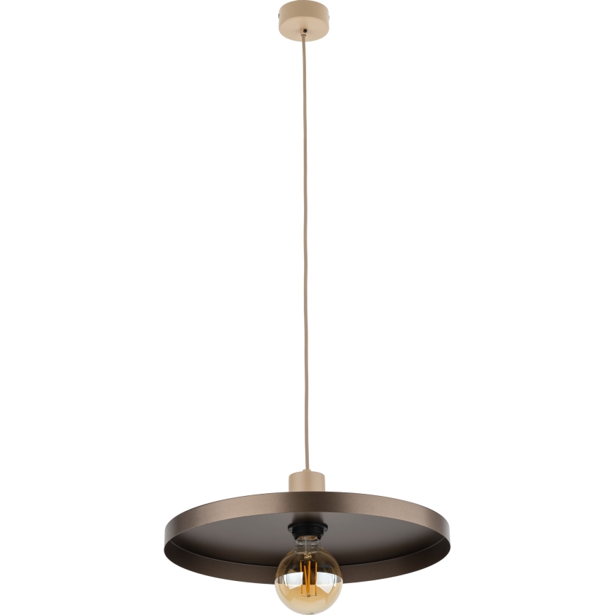 Pakabinamas sietynas SILA 1xE27/15W/230V diametras 40 cm ruda/smėlio spalva
