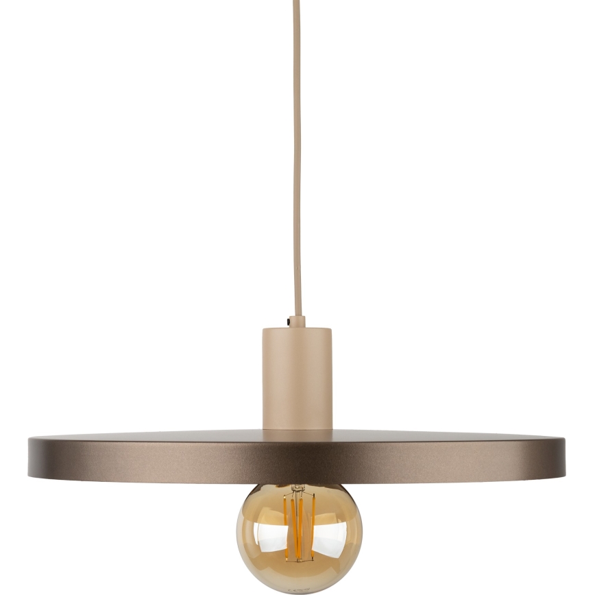 Pakabinamas sietynas SILA 1xE27/15W/230V diametras 40 cm ruda/smėlio spalva
