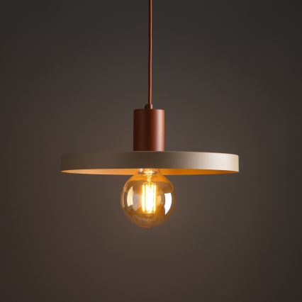 Pakabinamas sietynas SILA 1xE27/15W/230V diametras 40 cm smėlio spalva/plyta