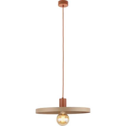 Pakabinamas sietynas SILA 1xE27/15W/230V diametras 40 cm smėlio spalva/plyta