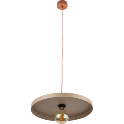 Pakabinamas sietynas SILA 1xE27/15W/230V diametras 40 cm smėlio spalva/plyta