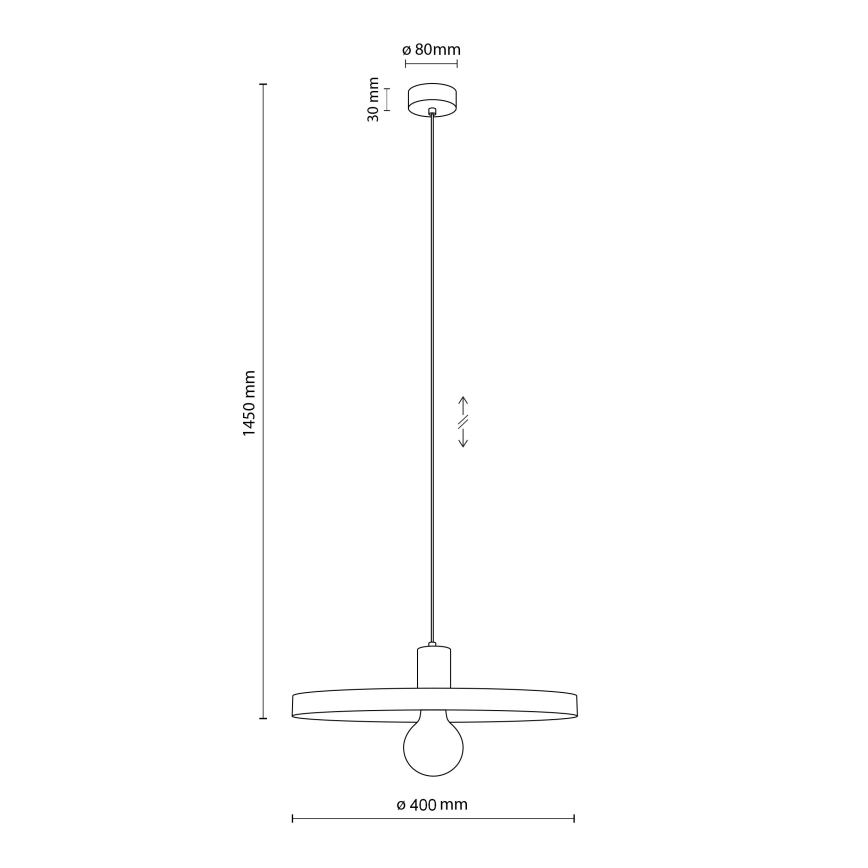 Pakabinamas sietynas SILA 1xE27/15W/230V diametras 40 cm smėlio spalva/plyta