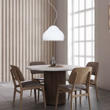 Pakabinamas sietynas SILVO 1xE27/60W/230V diametras 38 cm balta