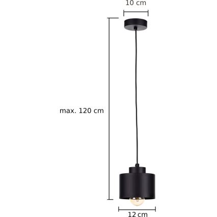 Pakabinamas sietynas SIMPLY BLACK 1xE27/60W/230V