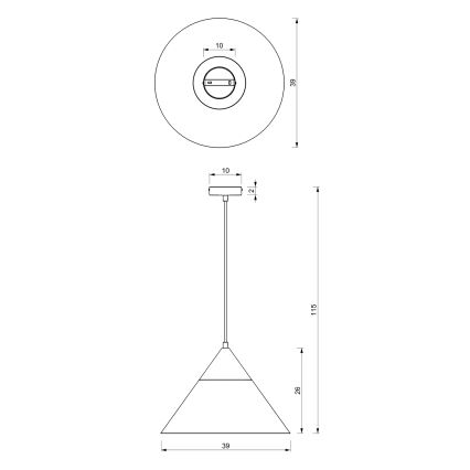 Pakabinamas sietynas SINGLE 1xE27/15W/230V smėlio spalva/bukas