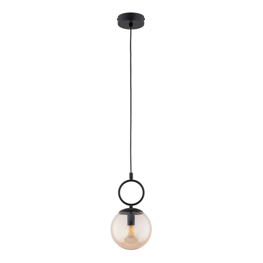 Pakabinamas sietynas SITRO 1xE14/10W/230V juoda/dūminis smėlio spalva