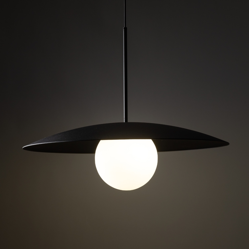 Pakabinamas sietynas SLATE 1xE27/15W/230V diametras 65 cm juoda