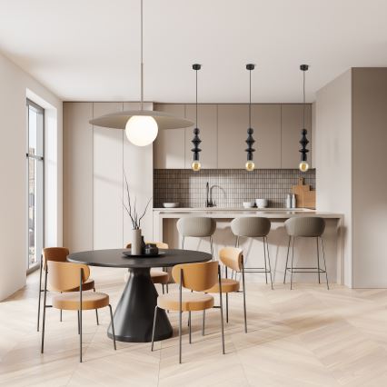 Pakabinamas sietynas SLATE 1xE27/15W/230V diametras 65 cm smėlio spalva