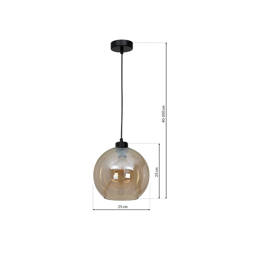 Pakabinamas sietynas SOFIA 1xE27/60W/230V rudas