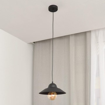 Pakabinamas sietynas SORAPIS 1xE27/15W/230V juoda