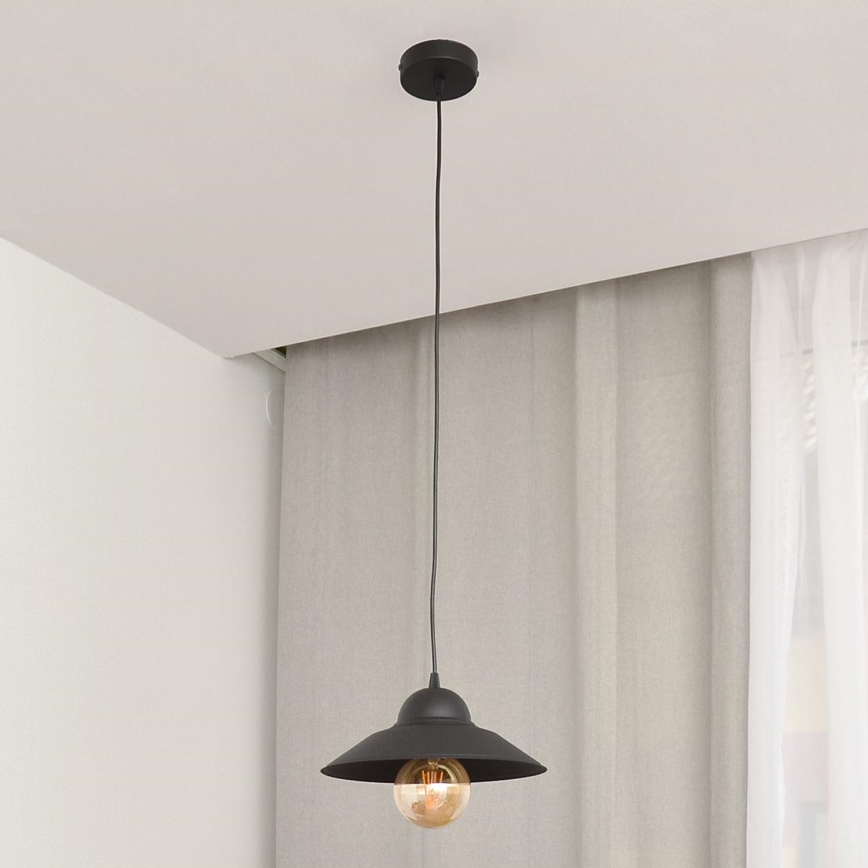 Pakabinamas sietynas SORAPIS 1xE27/15W/230V juoda