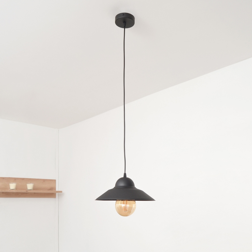 Pakabinamas sietynas SORAPIS 1xE27/15W/230V juoda