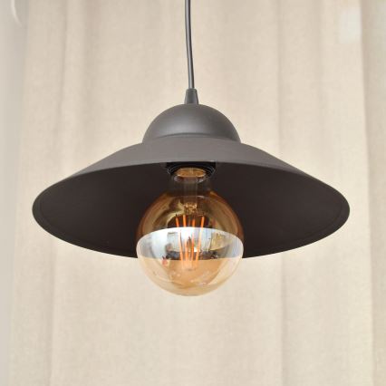 Pakabinamas sietynas SORAPIS 1xE27/15W/230V juoda